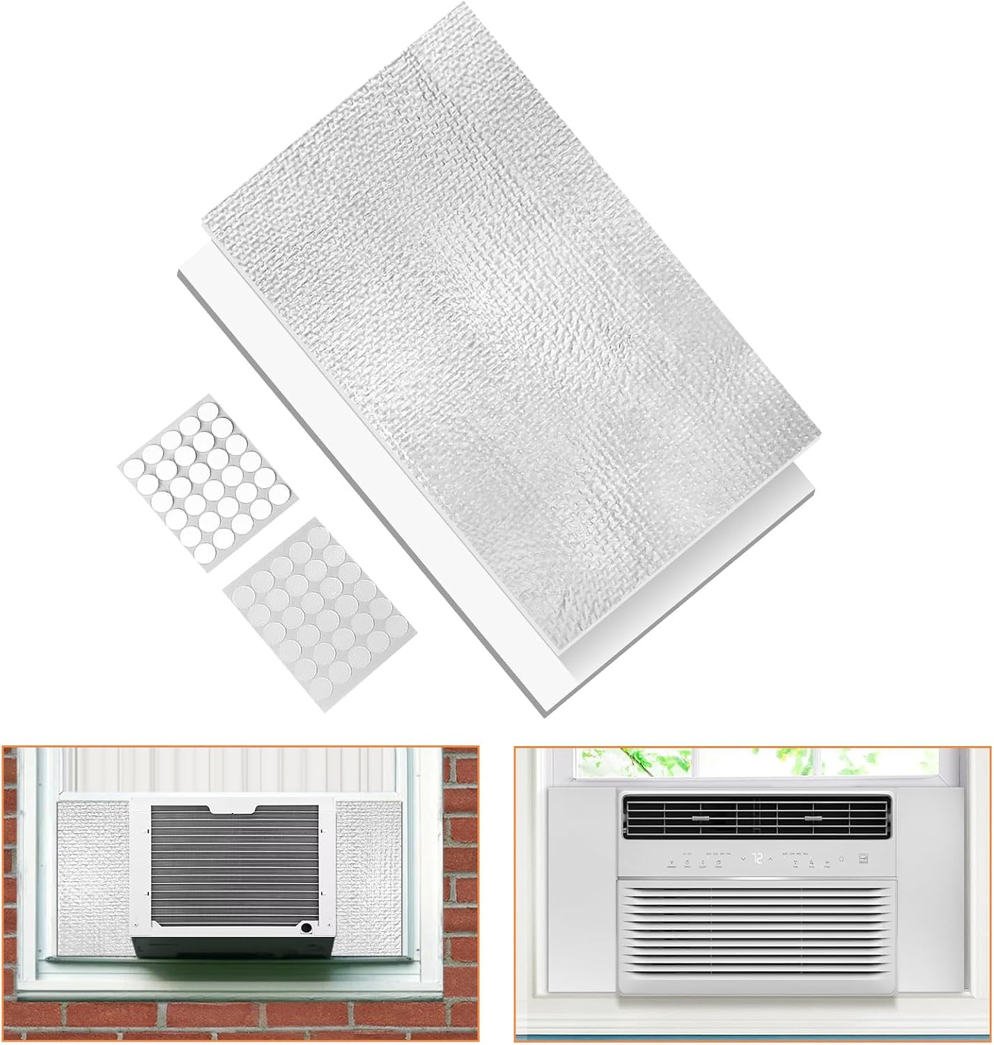 Window Air Conditioner Insulated Foam Panels, | Winter Surround Insulation Side