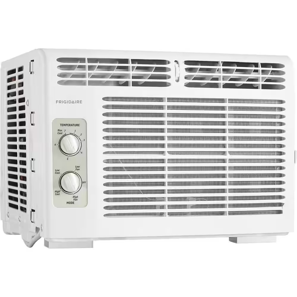 5,000 BTU Window Air Conditioner Cools 150 Sq. Ft. with Mechanical Controls in W