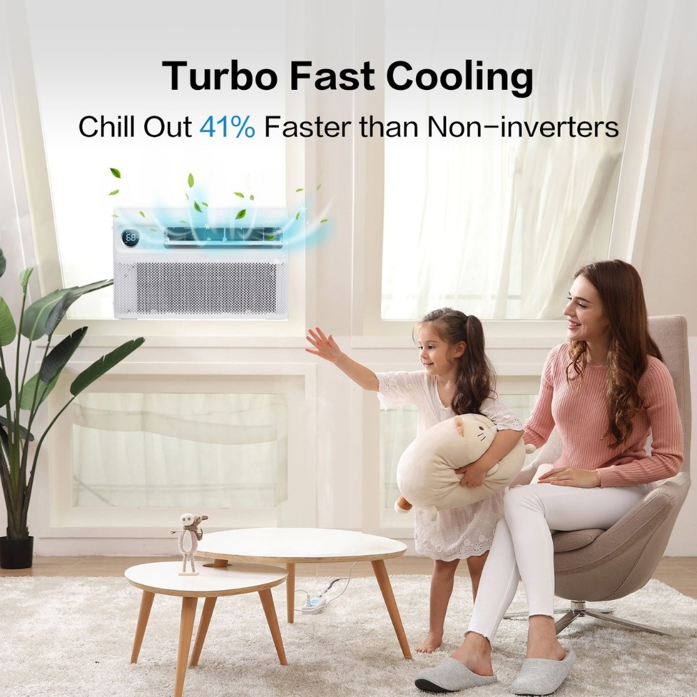 8000-12000 BTU Inverter Window Air Conditioner Energy-Saving AC Unit with WIFI