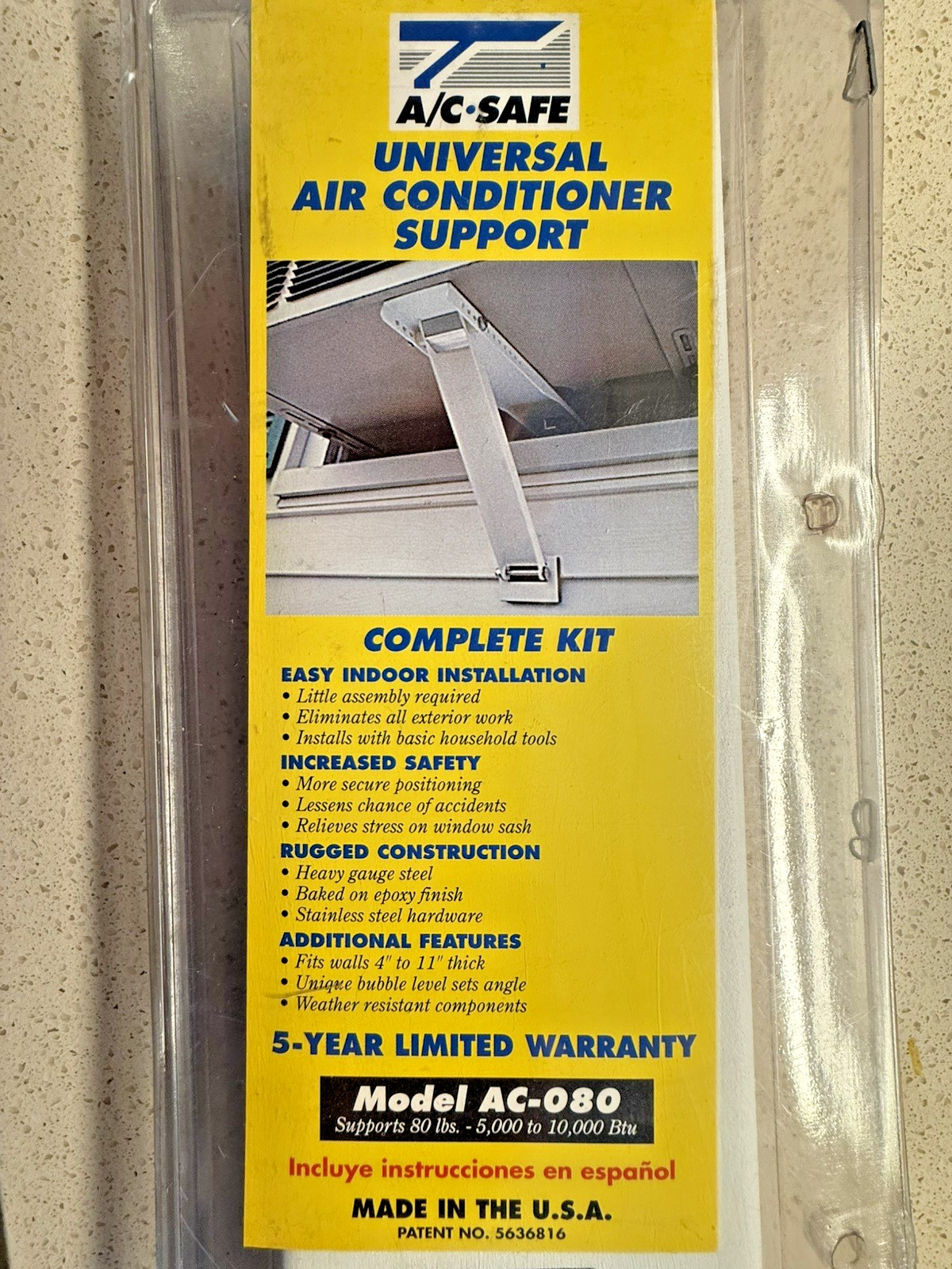 AC Safe Universal Air Conditioner Support Model AC-080 Supports 80 lbs