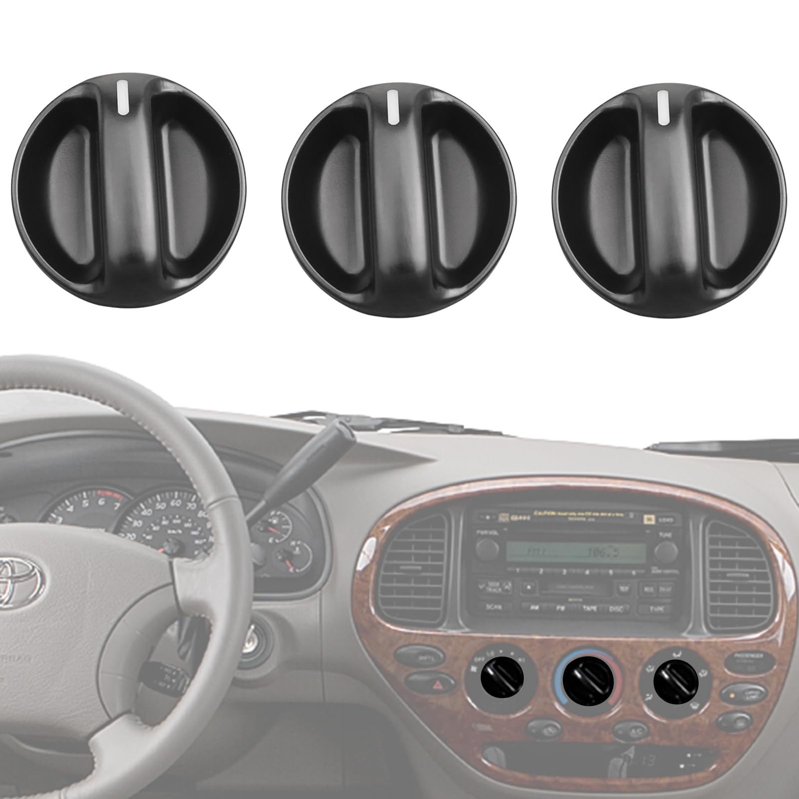 Osompar AC Climate Control Knob Compatible with Toyota Tundra 2000 2001 Black