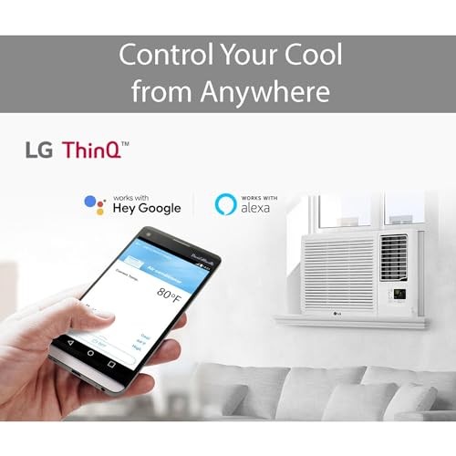 LG 23,000 BTU / 12,000 BTU SMART WI-FI ENABLED WINDOW AC (COOL / HEAT) – WHITE