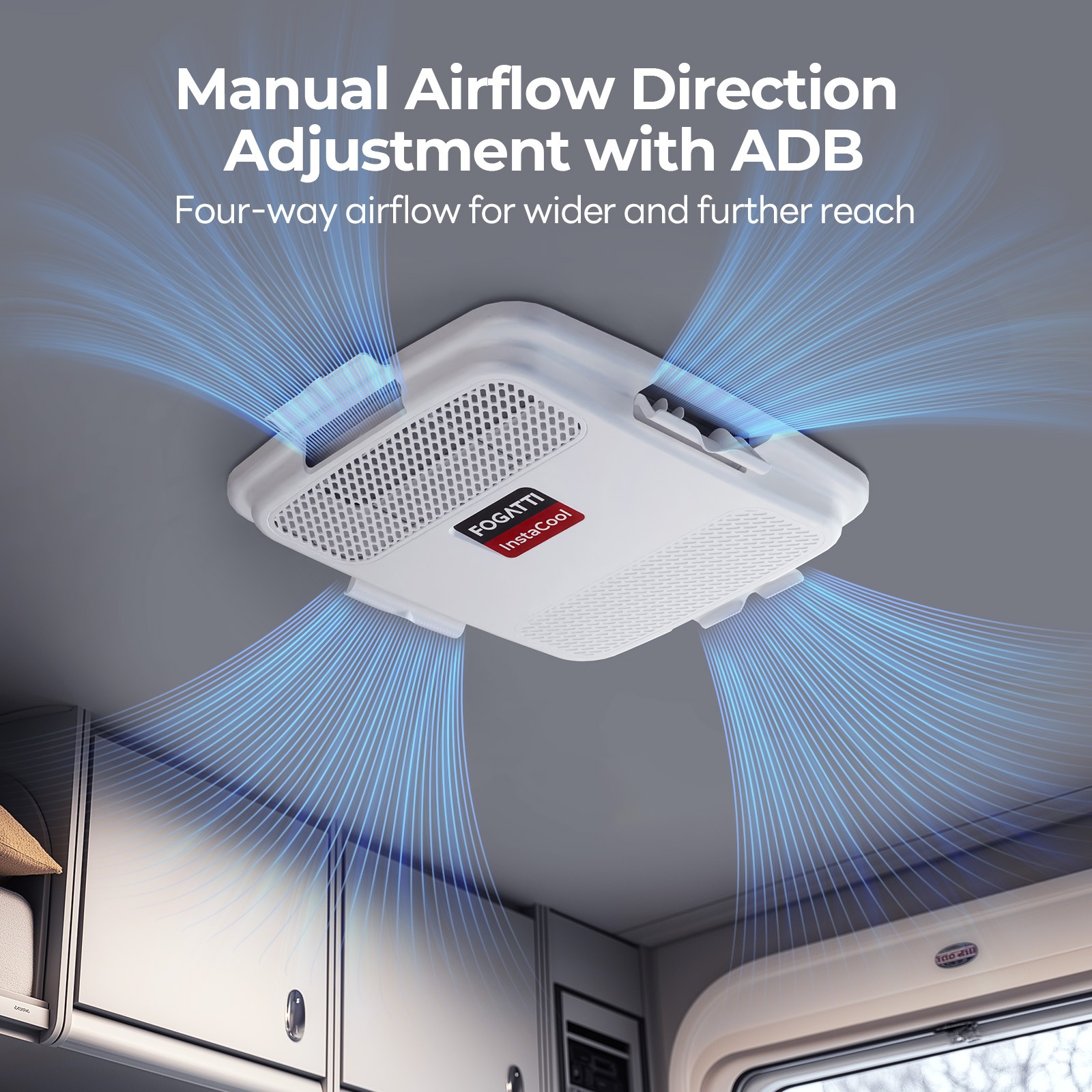 FOGATTI 6,500 BTU Camper Air Conditioner, 110V Portable Quiet AC for RV, Caravan