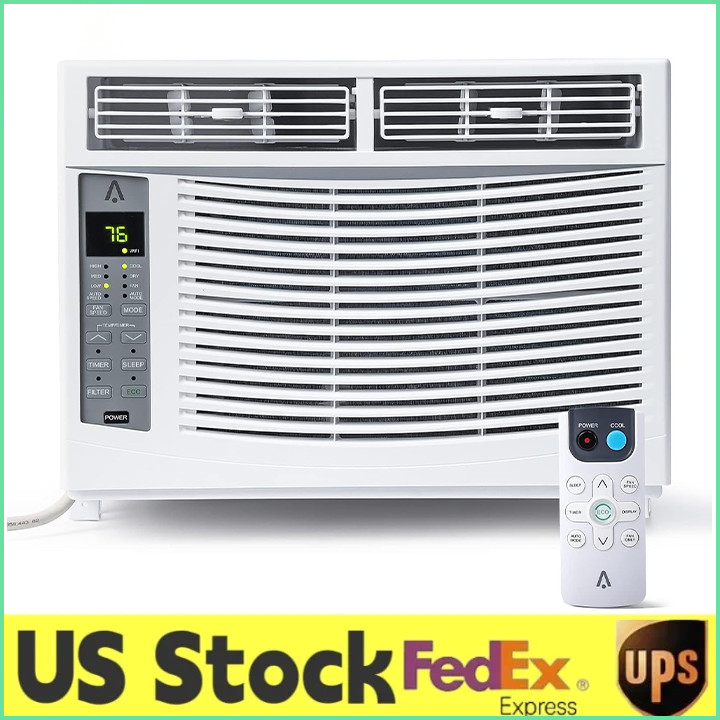 6000 BTU WiFi Window Air Conditioner AC Unit W/App & Remote 350 Sq Ft 115V/60Hz