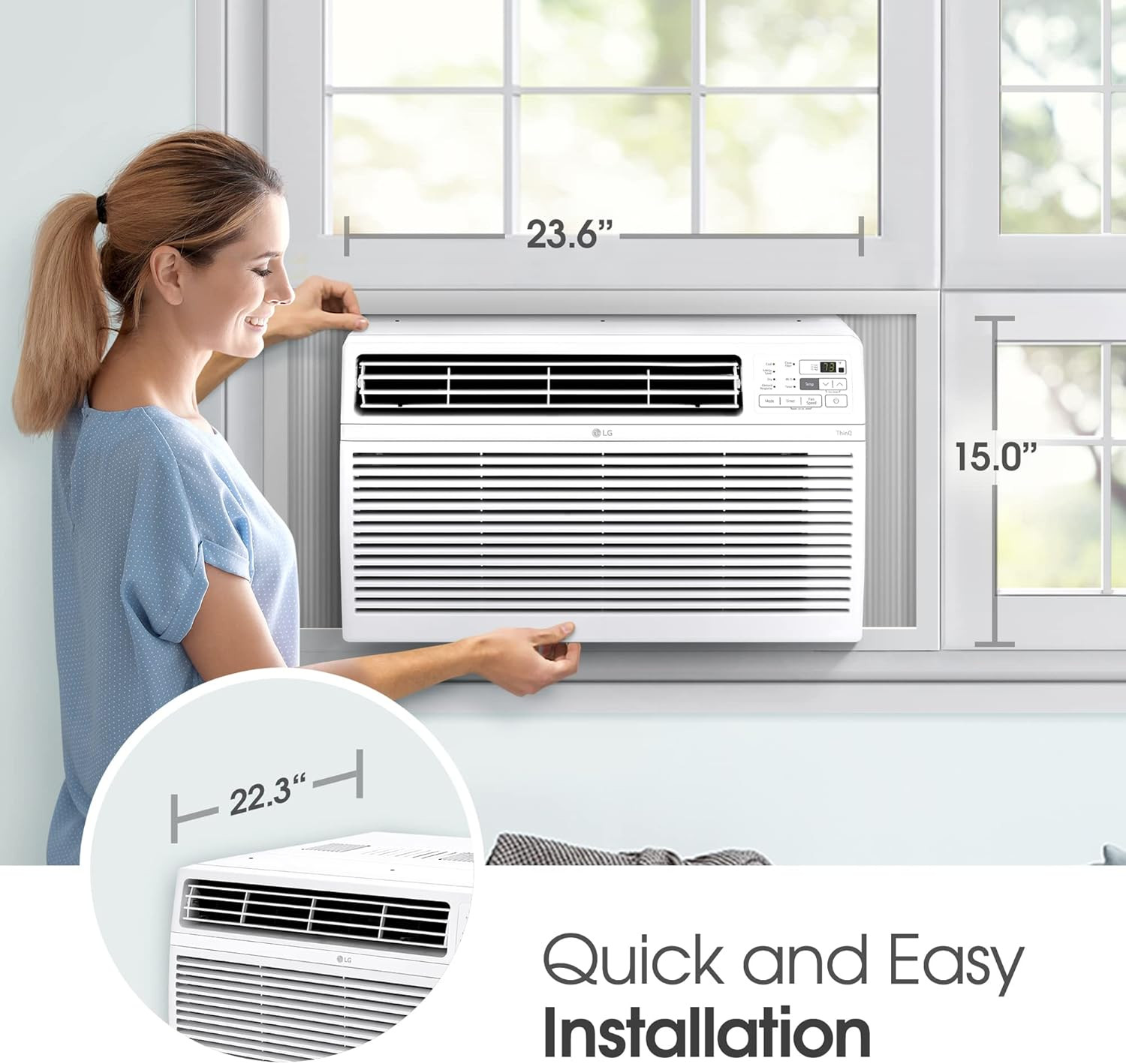 LG 14000 BTU Window Air Conditioners [2023 New] Remote Control Wifi Enabled App