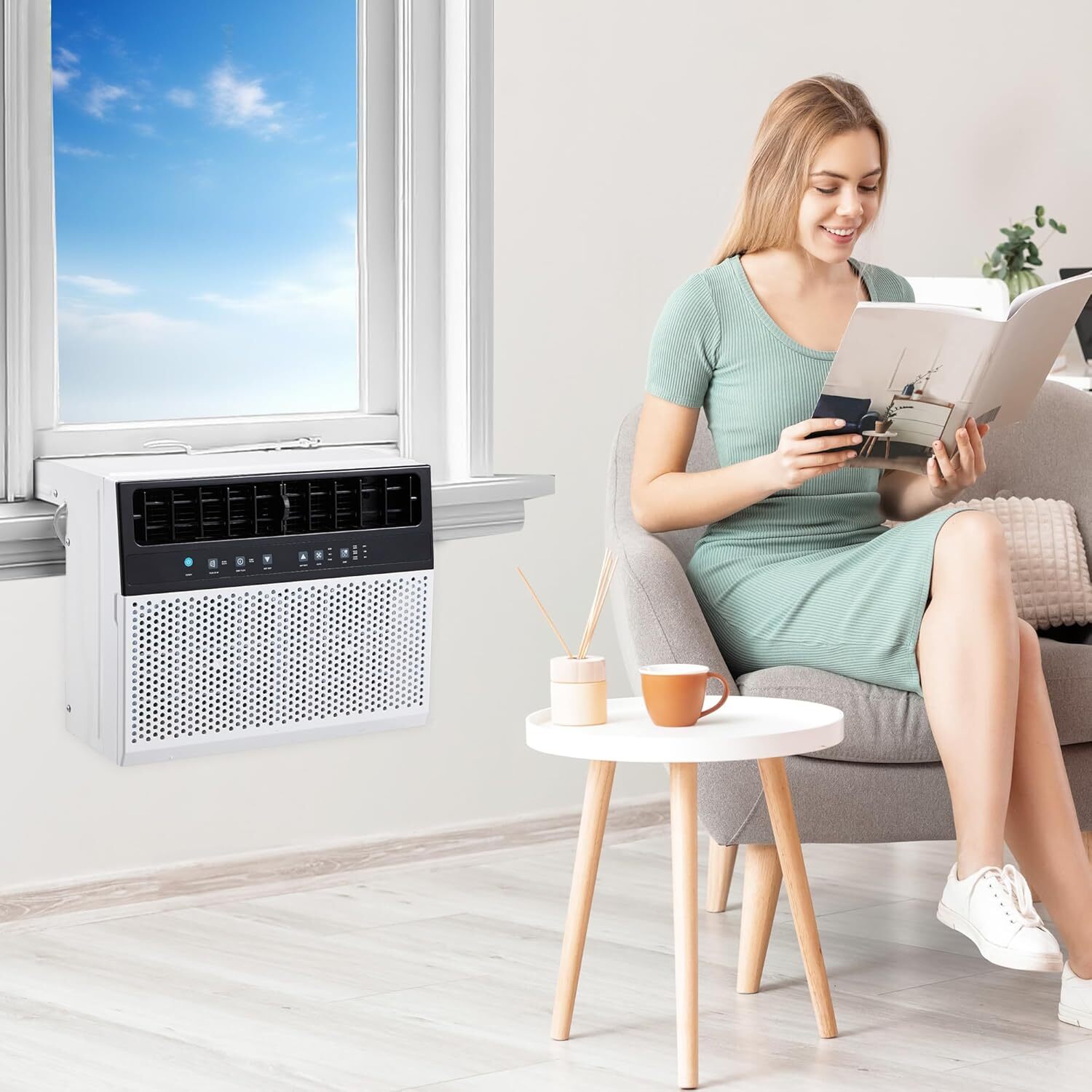 12000 BTU ASHRAE Window Air Conditioner, Energy-Saving Window AC Unit 350 Sq. Ft