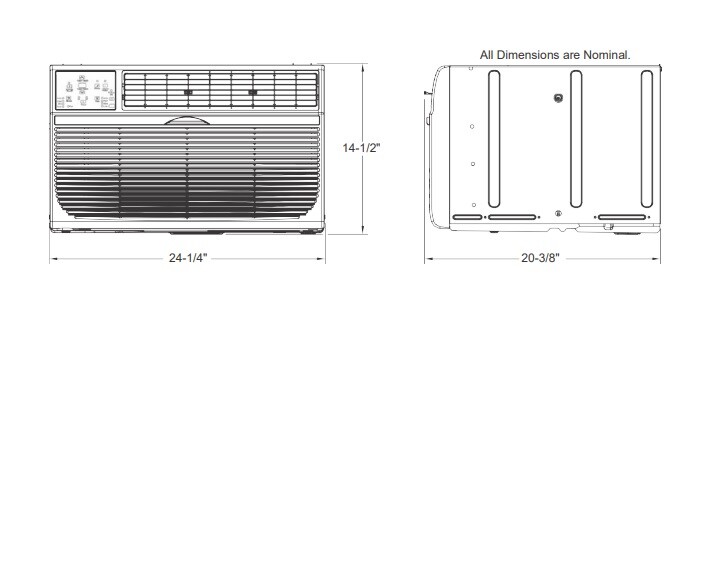 12K BTU 230/208-Volt Through the Wall Unit Air Conditioner Energy Star