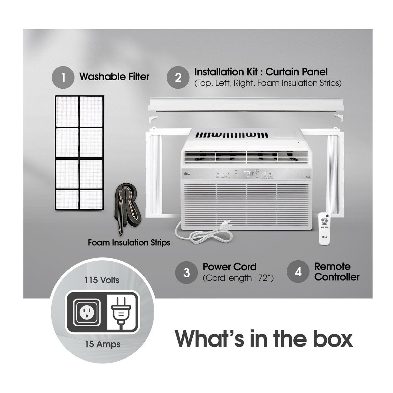 LG 8000 BTU Window Air Conditioner with Wifi Controls (White)