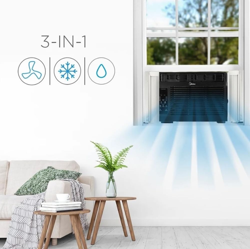 Midea MAW05R1WBL-T 5000 BTU Window Air Conditioner w/ Remote Black
