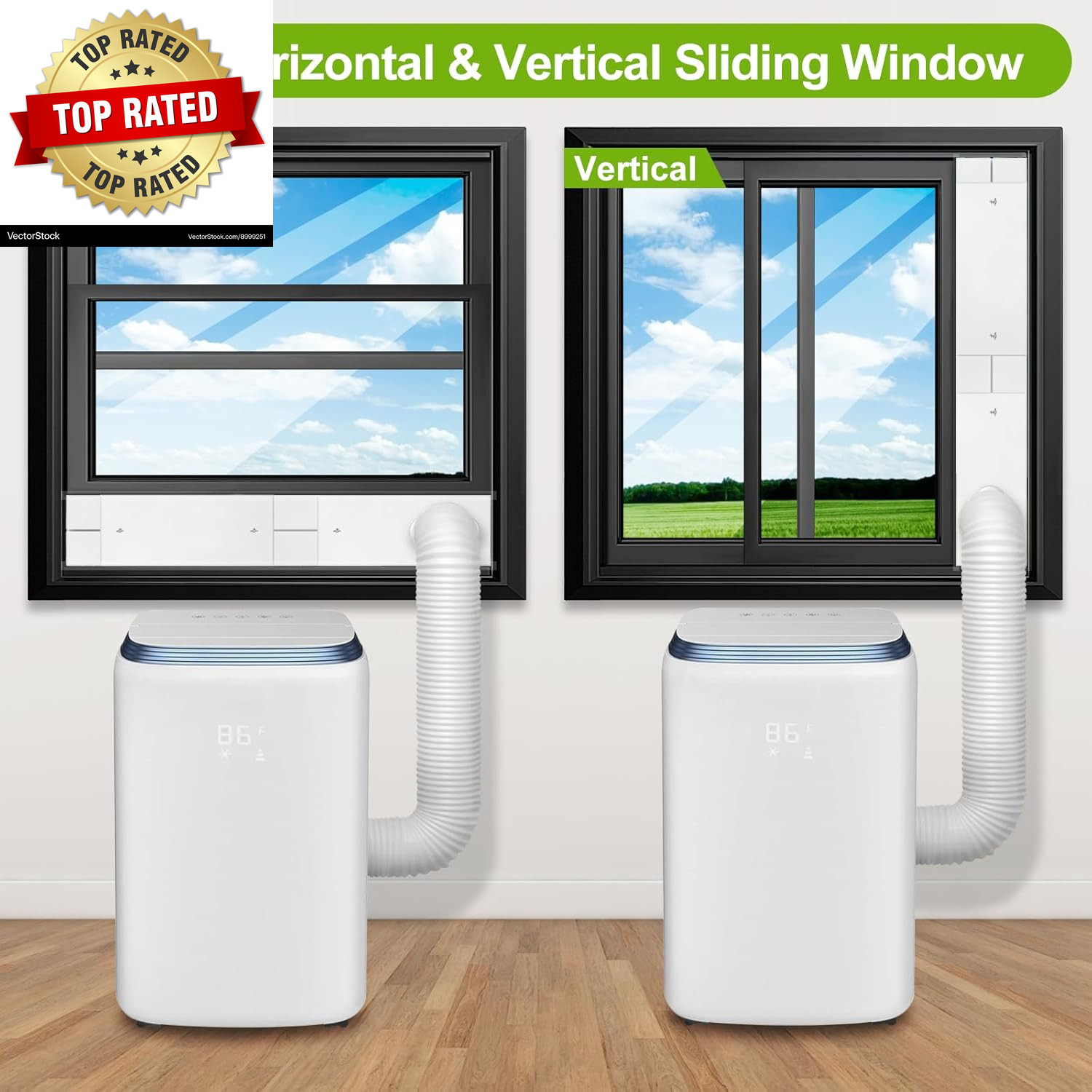 Upgrade Portable Ac Window Vent Kit,Ac Window Seal Kit,Portable Air Conditioner