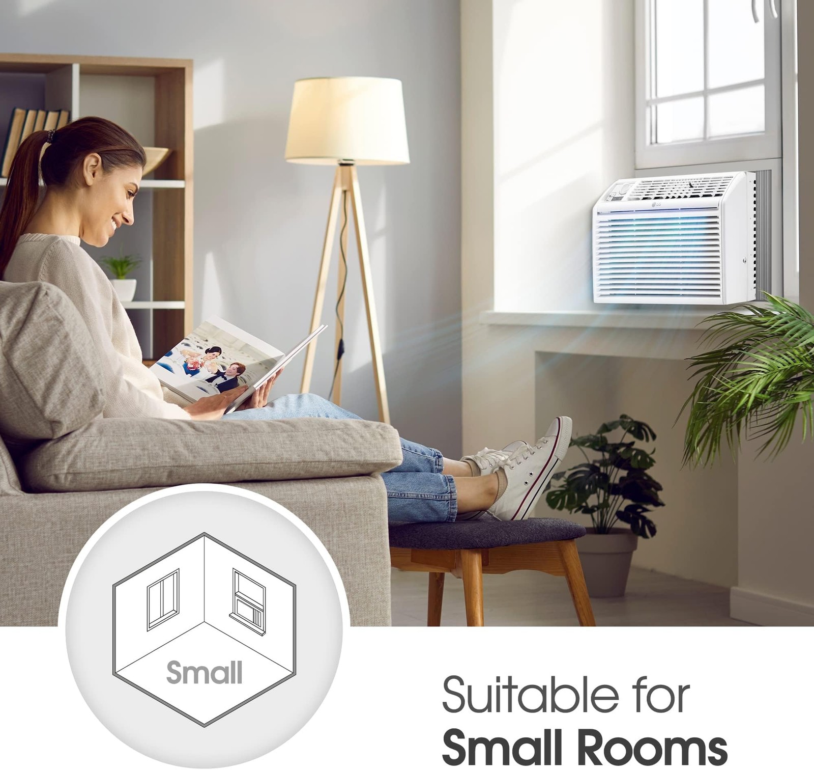 LG 5000 BTU Window Air Conditioners [2023 New] Easy Mechanical Control Ultra-…