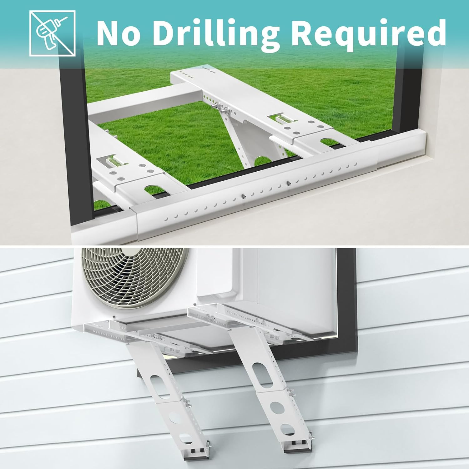Air Conditioner Support Bracket, Adjustable Window Air Conditioner Bracket, No D