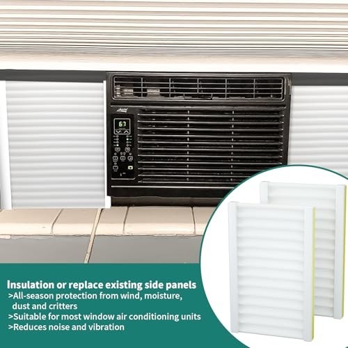 Window Air Conditioner Side Insulating Foam Panel Seal 11×17 Inches 2 Pack