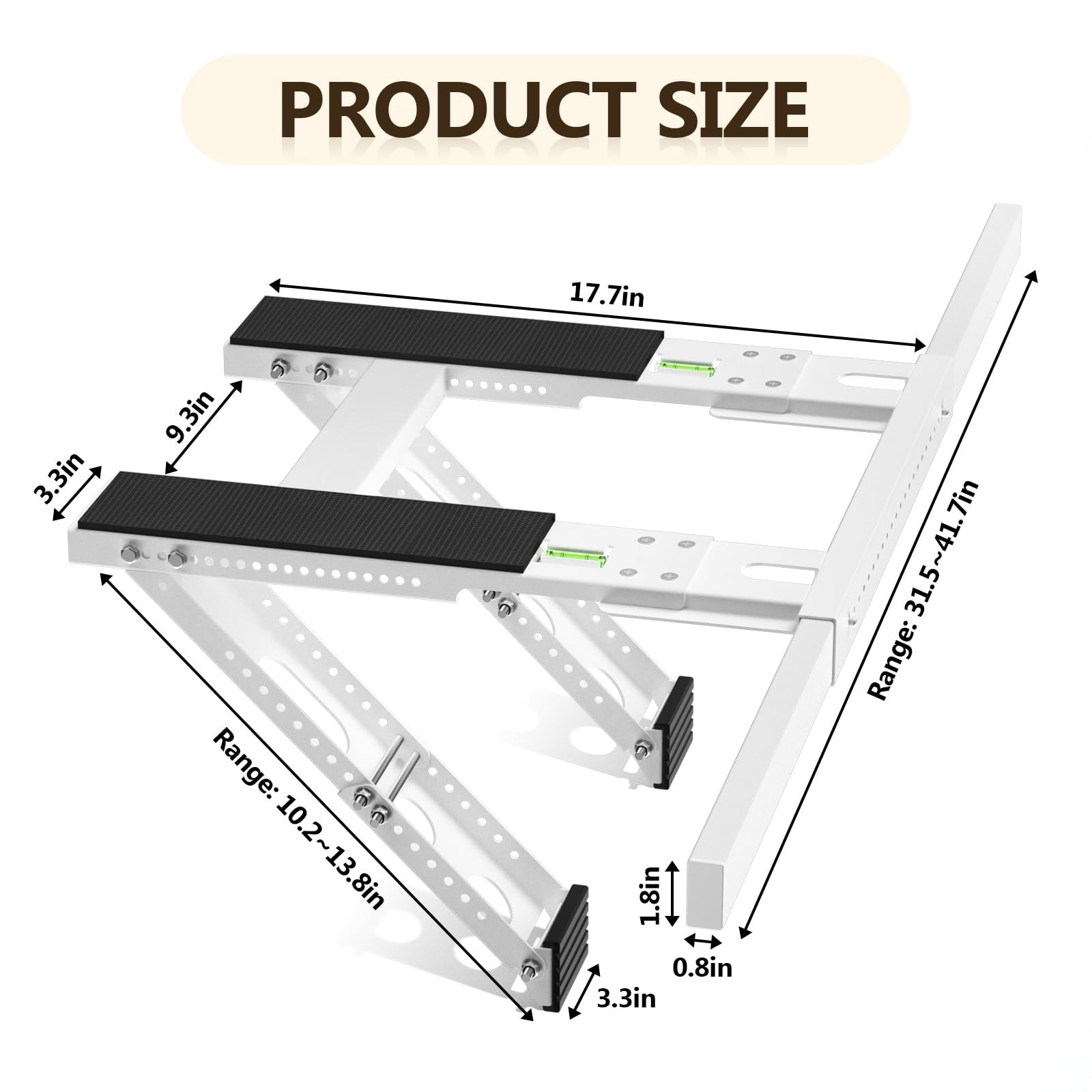 Heavy Duty Window AC Support Bracket – No Drill, Fits Single/Double-Hung Windows