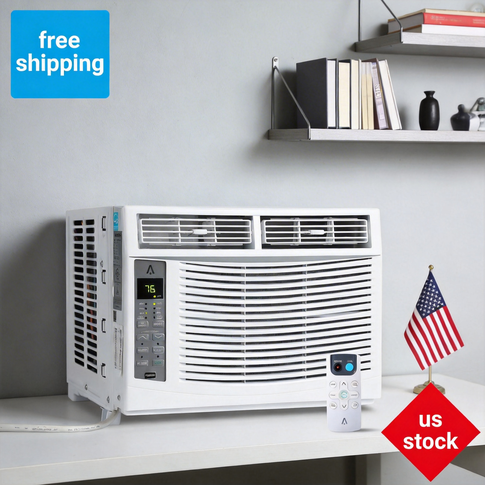 Efficient Cooling 3 Cooling & Fan Speeds No Wi-Fi Air Conditioner Window 6000BTU