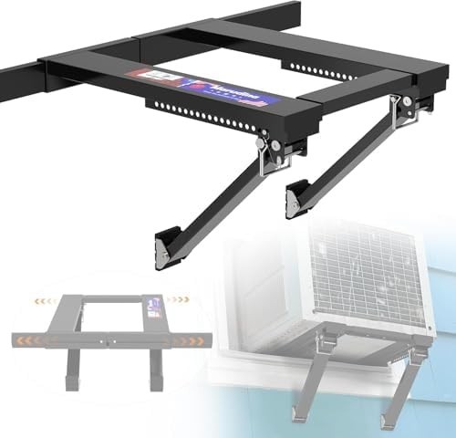 No-Drill Adjustable Window AC Bracket, Heavy-Duty Support for Single/Double Hung