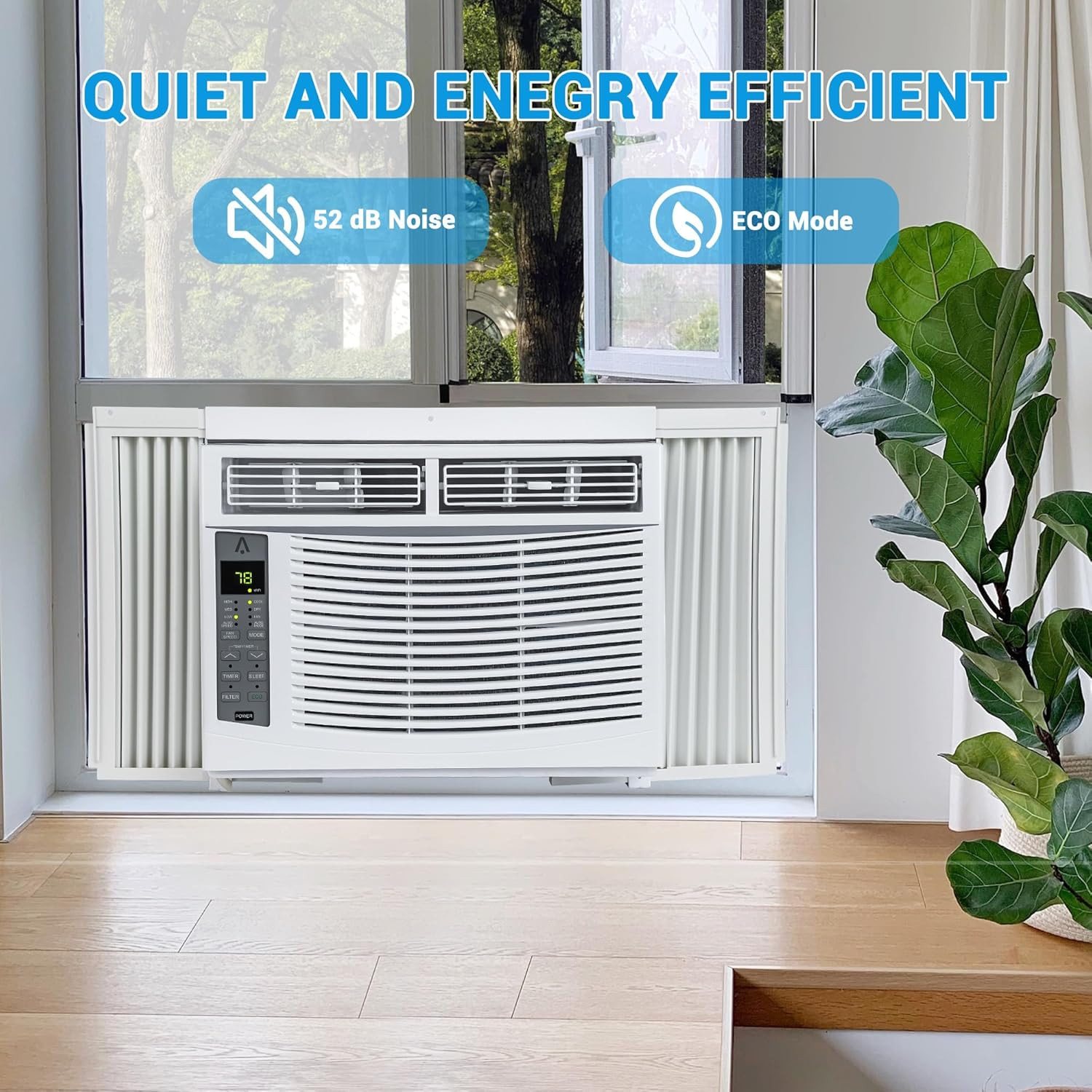 6,000 BTU Window AC with Remote – Cools 250 Sq. Ft, Easy Installation