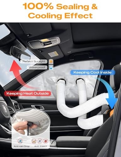 Portable Air Conditioner Window Kit – Universal Car Vent Seal for AC/Dryer, Easy