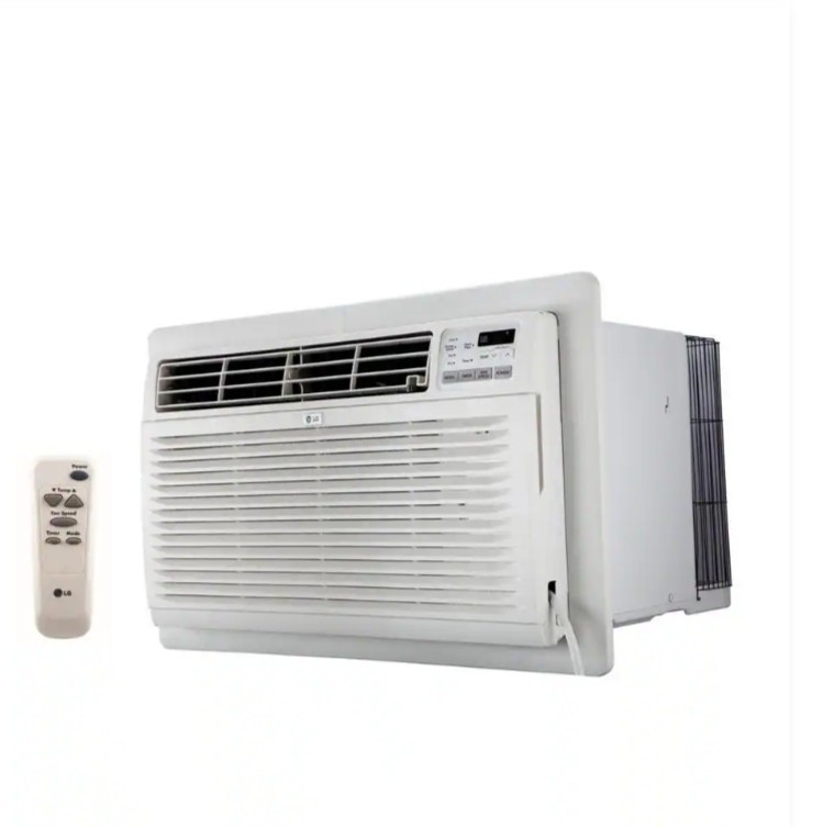 LG 9,800 BTU 230V Through-the-Wall Air Conditioner Cools 440 Sq. Ft. with Remote