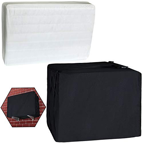 2 Pieces Outside and Indoor Window Air Conditioner Cover Water Resistant