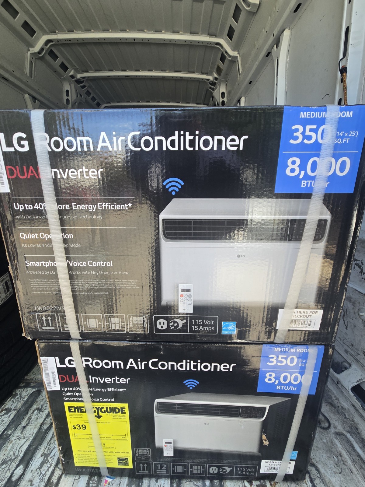 LG LW8022IVSM Dual Inverter 8,000 BTU Window AC Wi-Fi Voice Remote 115V
