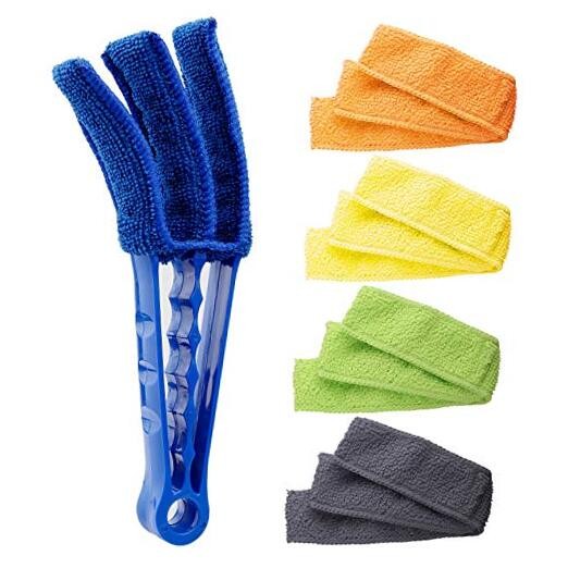 Window Blind Cleaner Duster Brush with 5 Microfiber Sleeves – Blind Cleaner