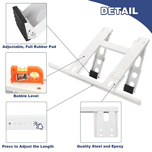 Universal Window Air Conditioner Support Bracket – No Drill, Heavy Duty Steel, F