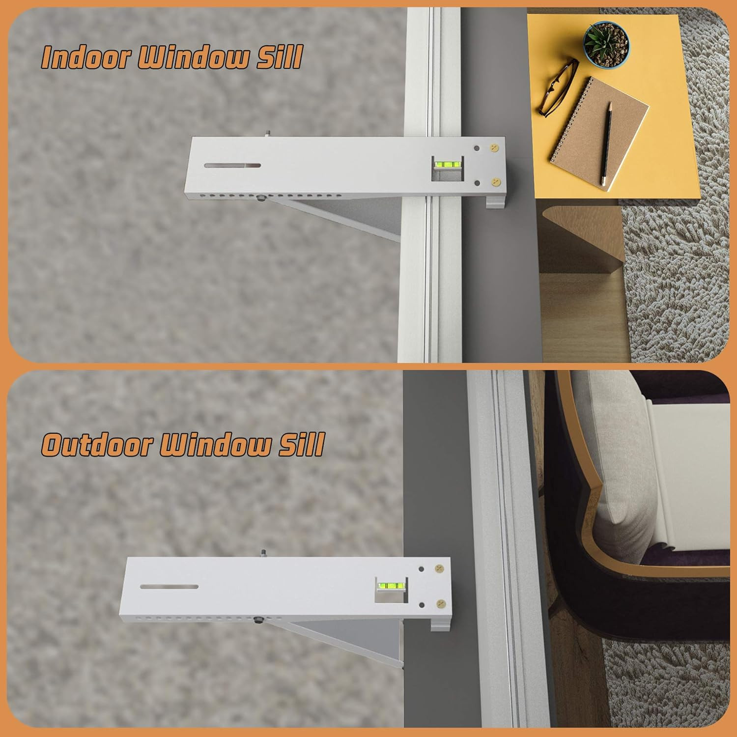 AC Window Air Conditioner Bracket Light Duty Support up to 85 Lbs, Designed for
