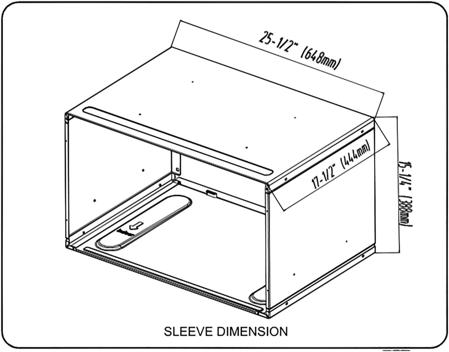 Keystone KSTSLV1 26 in Wall Sleeve for Through-the-Wall Air Conditioners