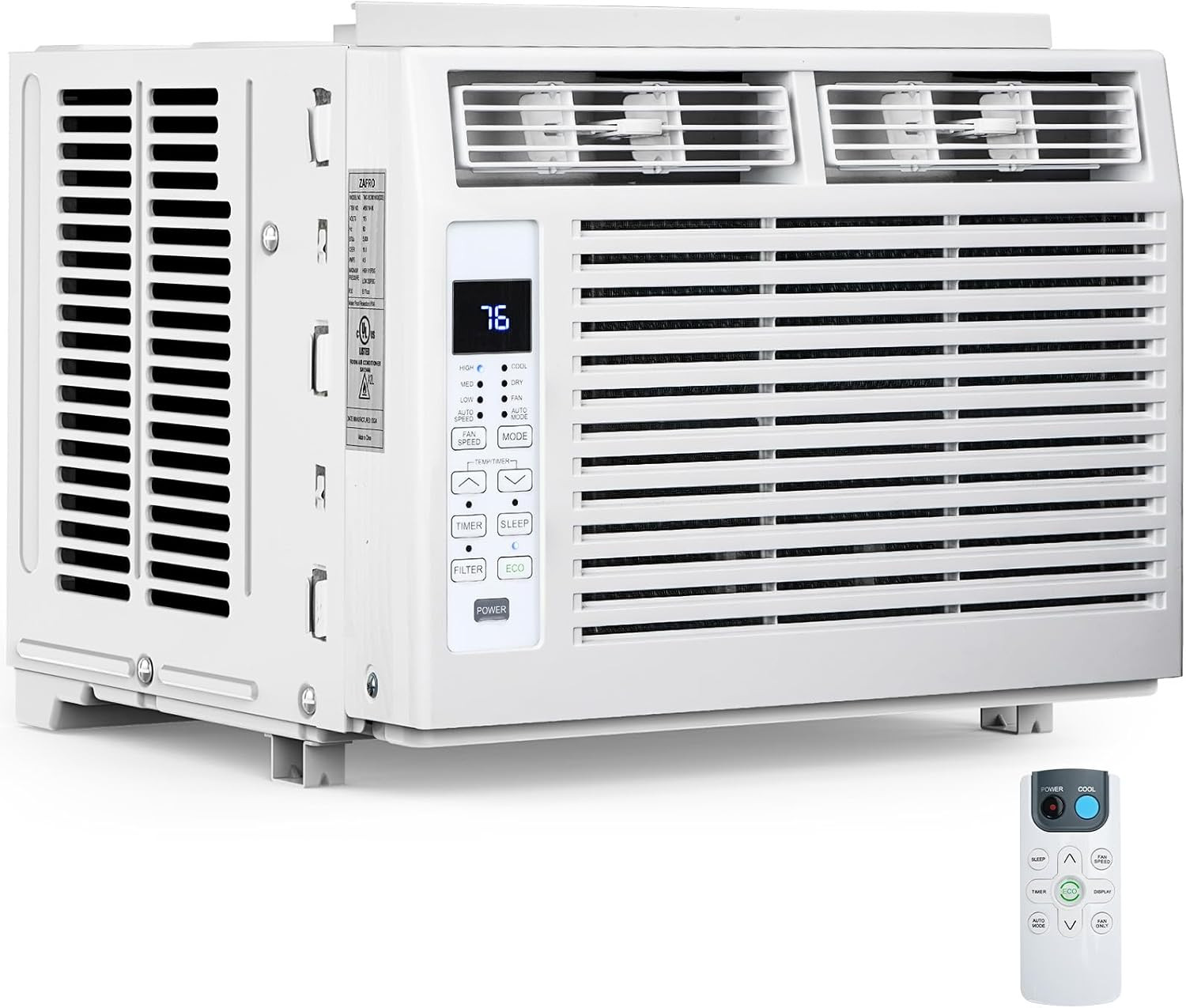 Window Air Conditioner 6,000 BTU, Window Type AC Unit with Cooling, Dry Mode, 4