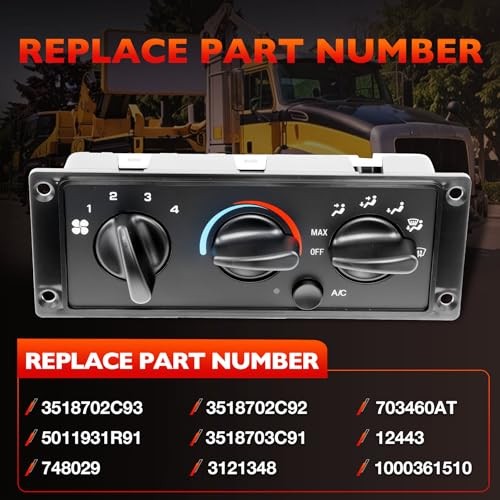 3518702C93 A/C Hearter Climate Control Module Panel 2000-2021 International