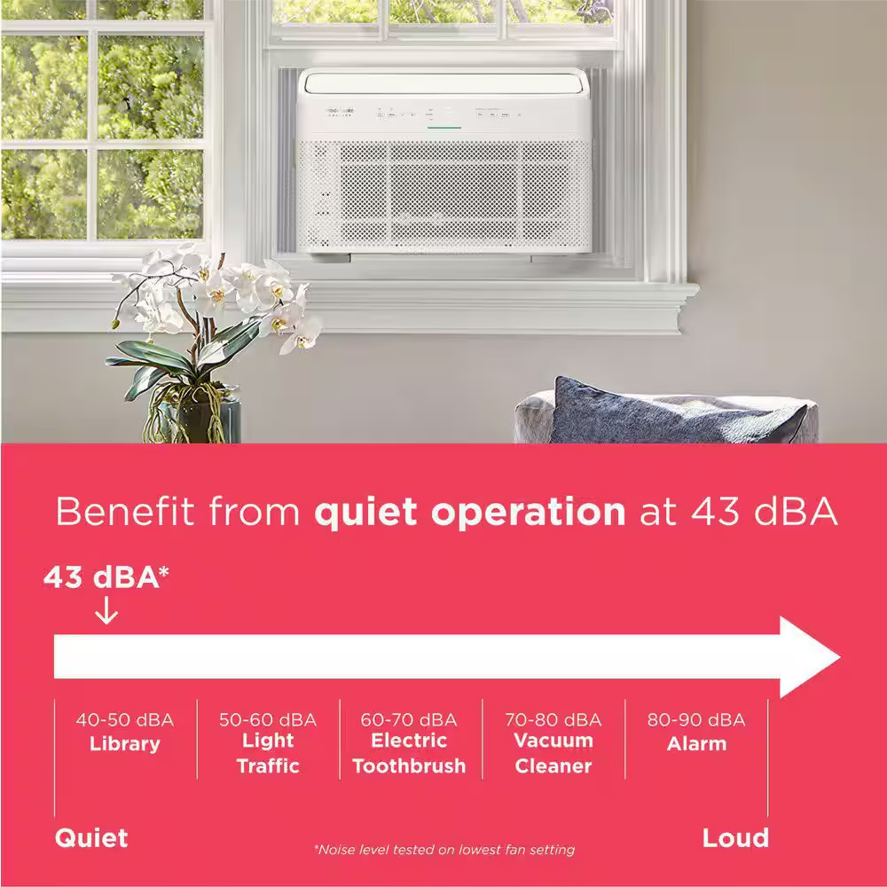 12,000 BTU Window Air Conditioner Cools 550 Sq. Ft. with Remote and Wi-Fi in Whi