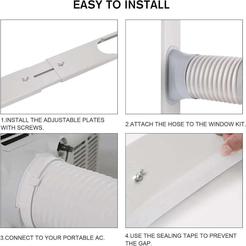 59 Inch Air Conditioner Hose Kit – Fits All Portable Units Effortlessly
