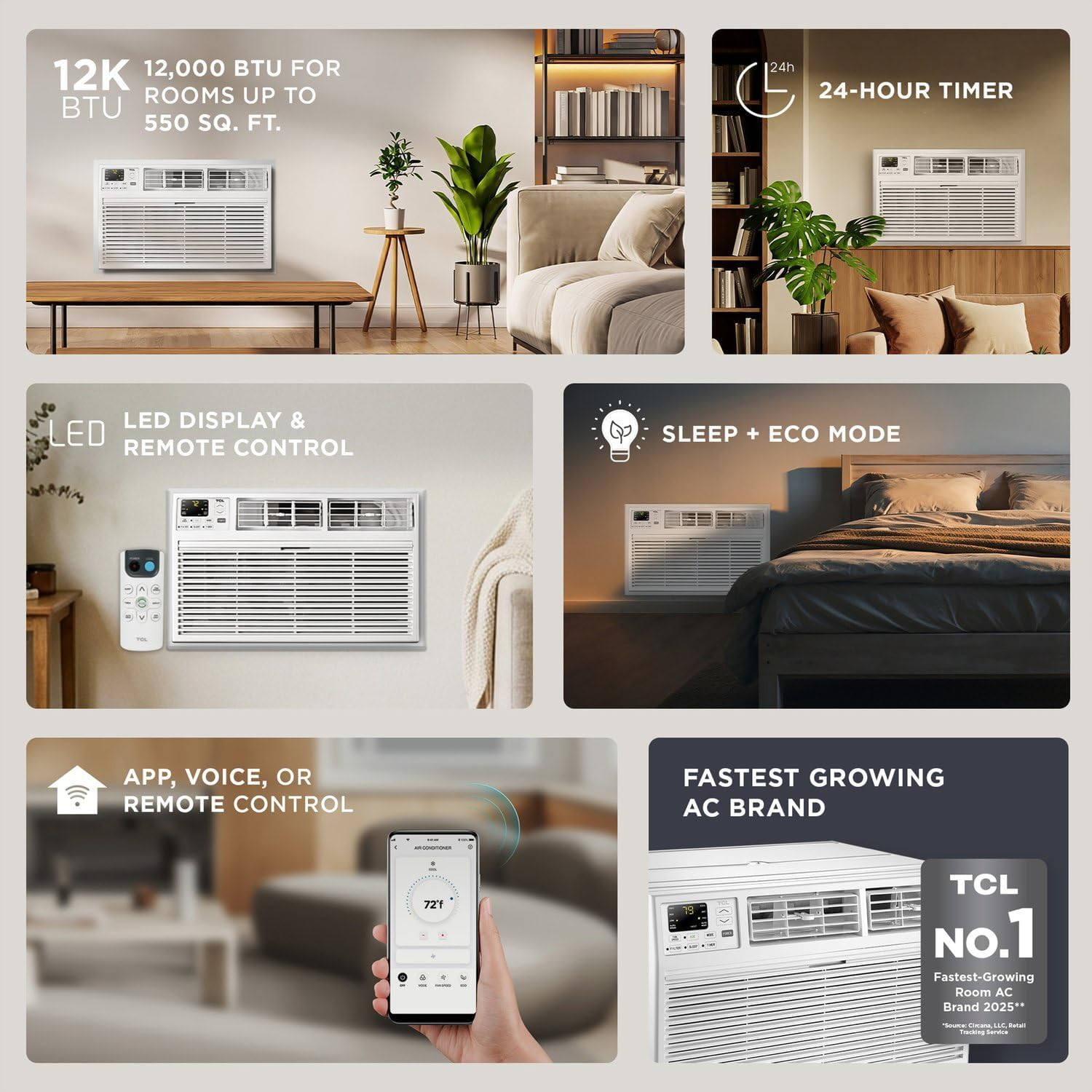 H12T9XH 12,000 BTU Smart Through-The-Wall AC, Heater, Fan & Dehumidifier