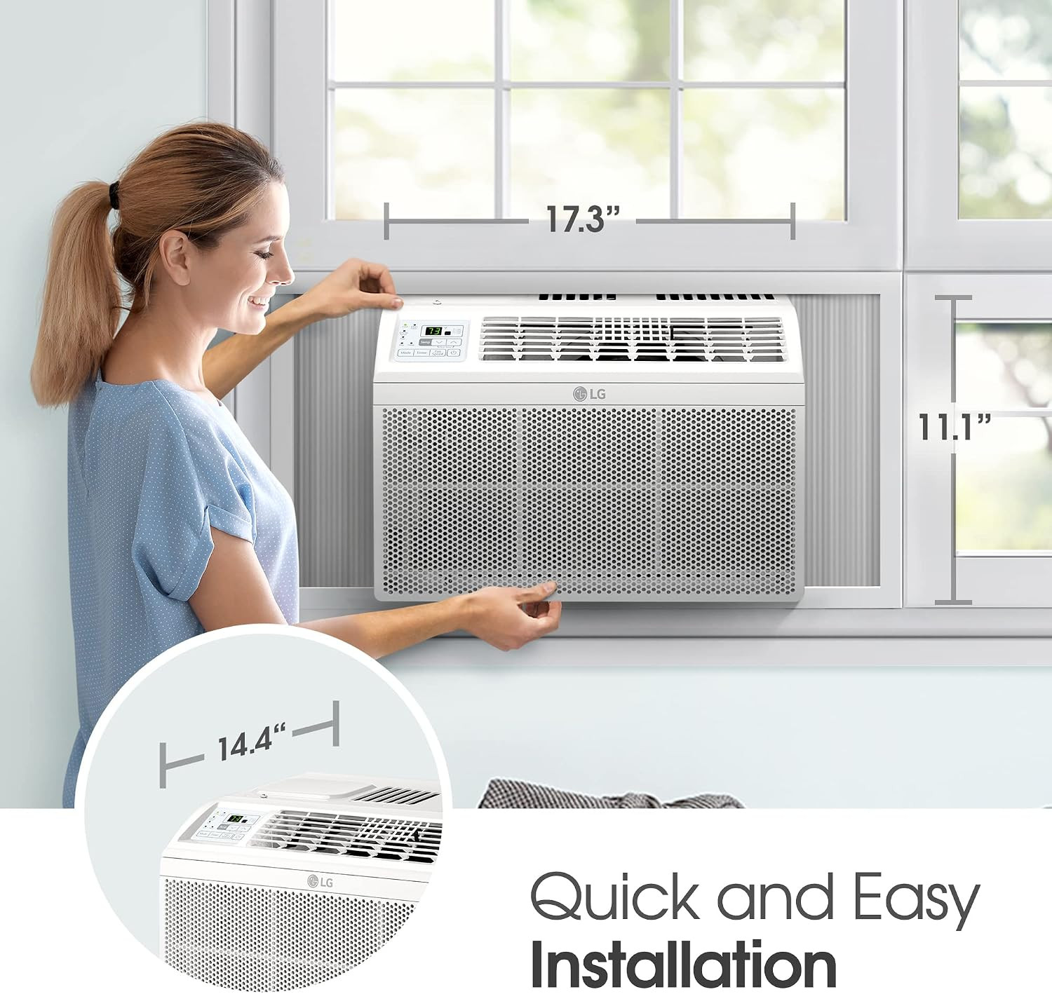 LG 5800 BTU Window Air Conditioners [2023 New] Remote Control Ultra-Quiet Compac