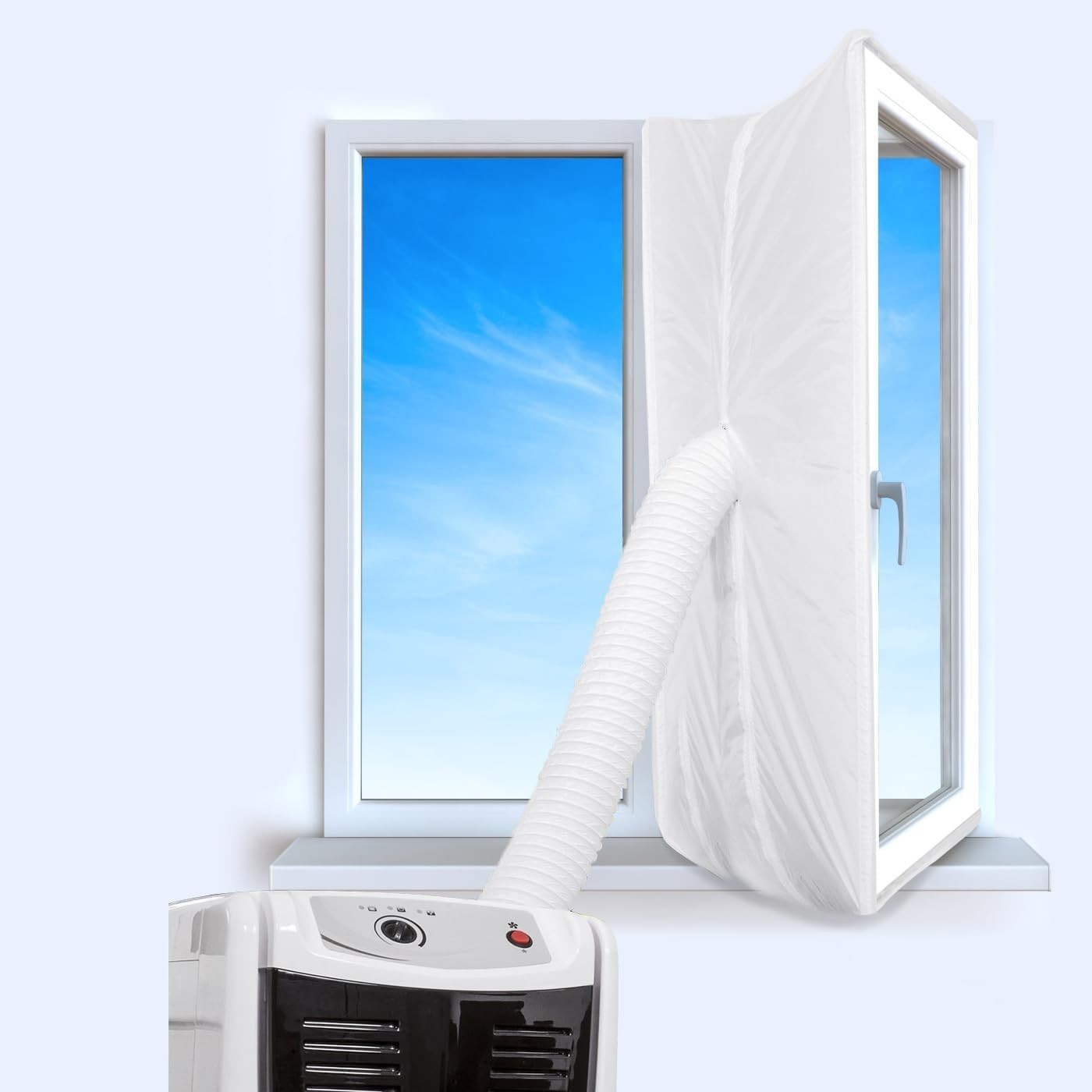 Energy-Saving Air Exchange Guard with Zipper for Windows Up to 158 Inches