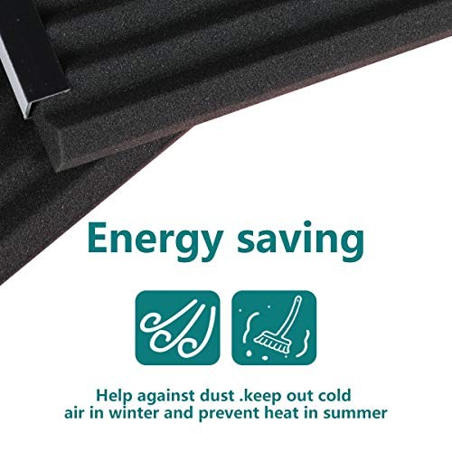 Window Air Conditioner Foam Insulating Panels Kits, AC Units Insulation Black
