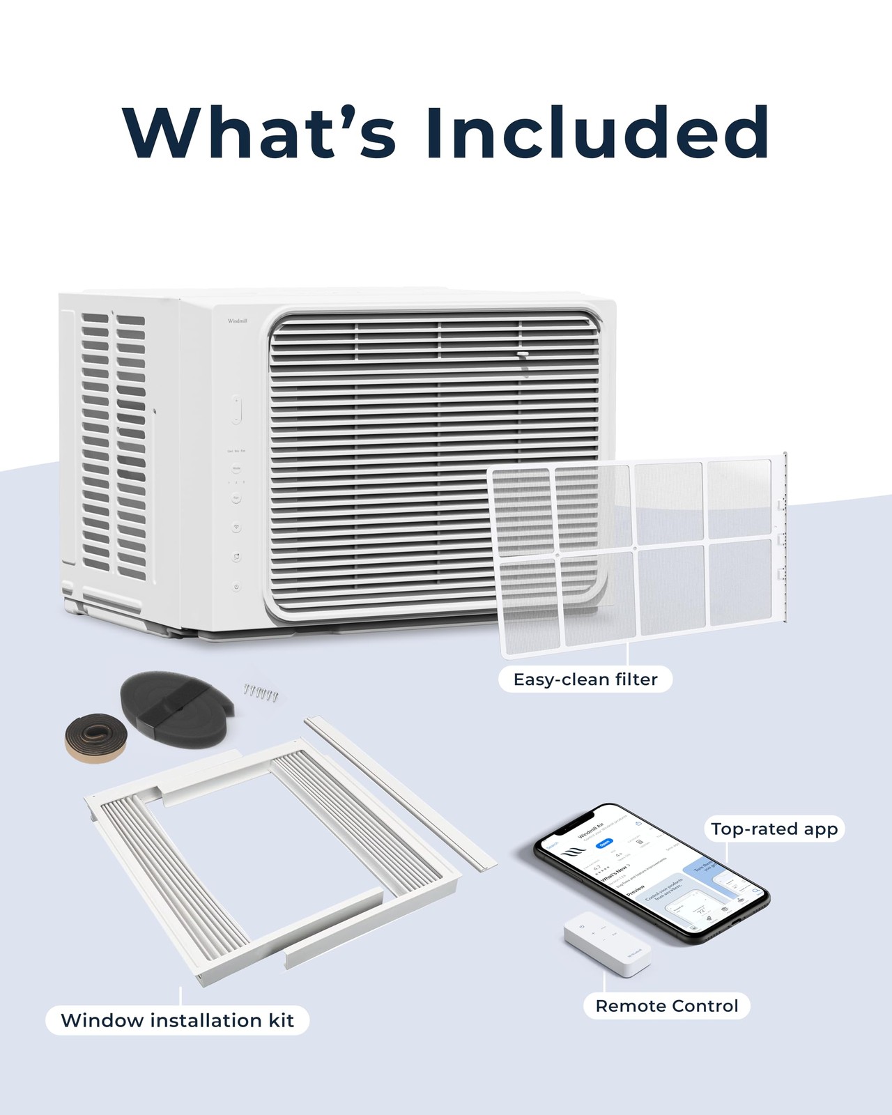 6,000 BTU Window Air Conditioner – Cools up to 250 Sq. Ft. – Easy Install, Vo…