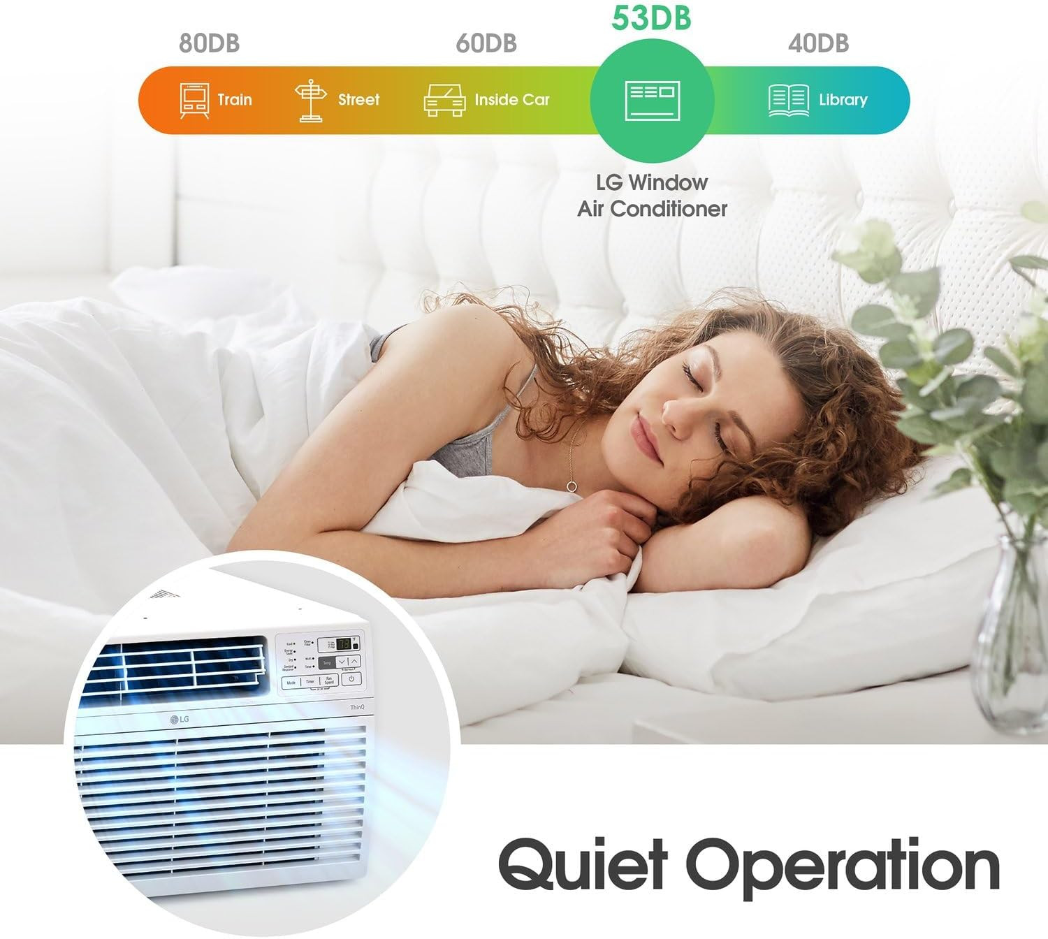 LG 12,000 BTU Window Air Conditioner with Remote , Wifi App, Ultra-Quiet, Washab
