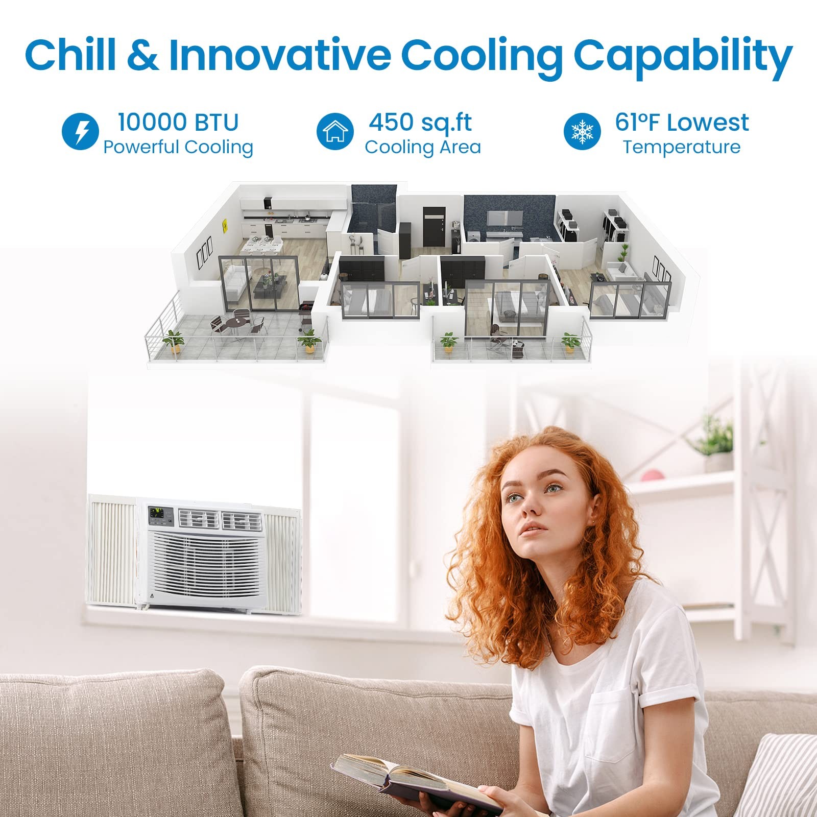 Window Air Conditioner 10000 BTU Compact Energy Saving