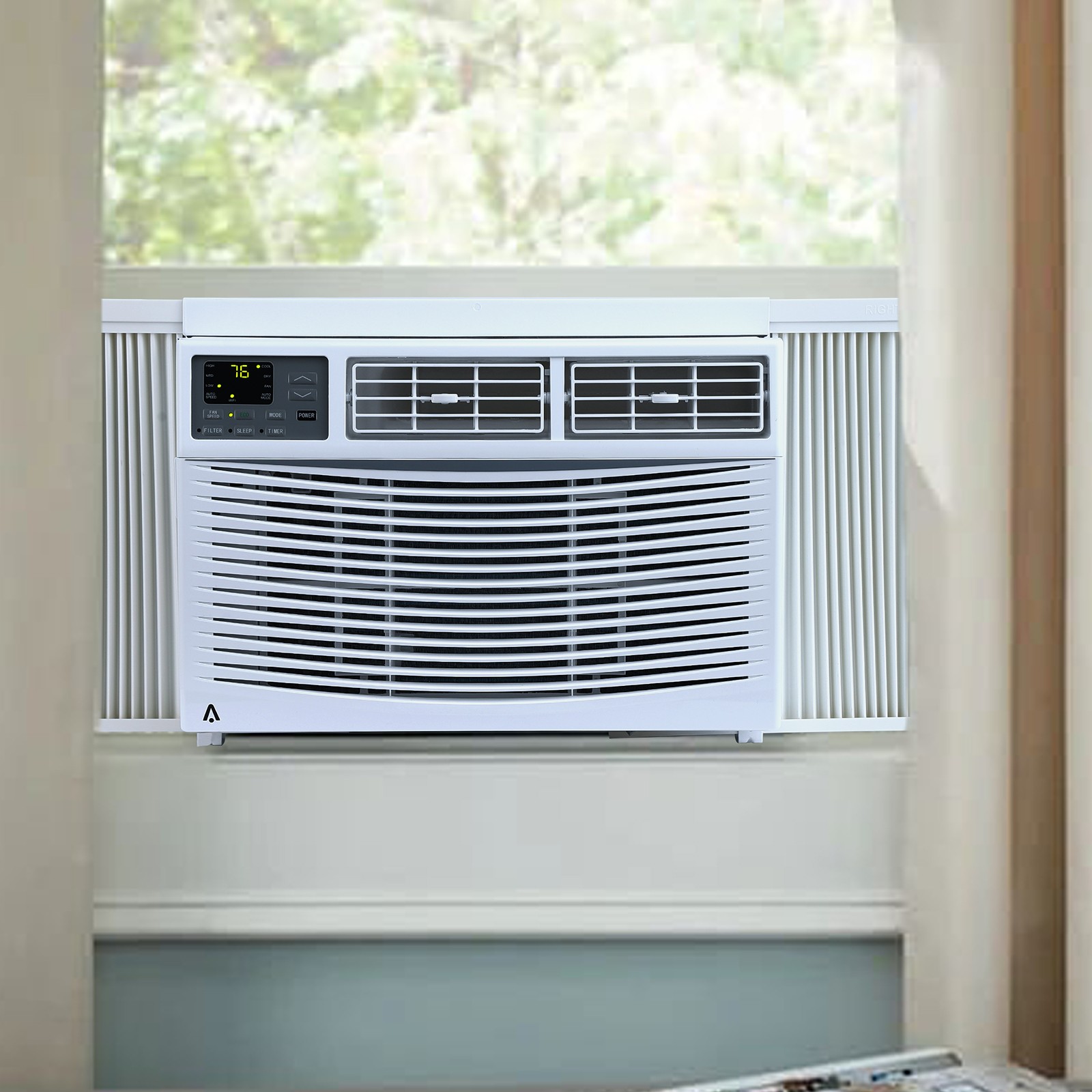 8000 BTU Window Air Conditioner Remote 3 Speed Fast Cooling AC Unit 350 Sq.Ft US