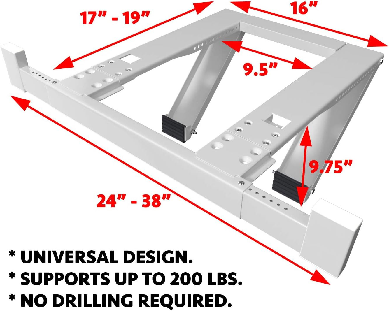No-Drill Window AC Support Bracket – Holds up to 200 Lbs – Heavy Duty Air Condit