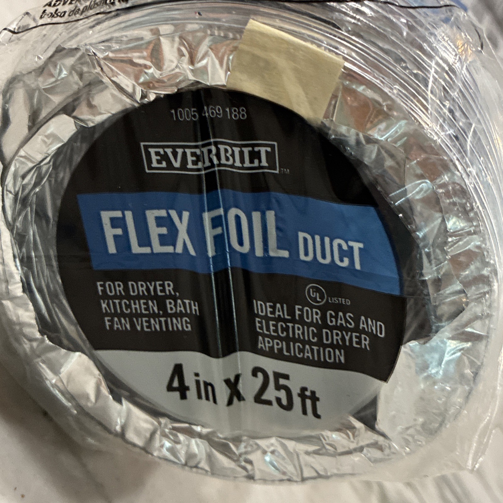 Everbilt 4 in. x 25 ft. Flexible Foil Duct – TD425PHD