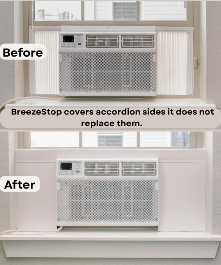 Surround Insulation Side Panels White for Window AC Unit Indoor Air Conditioner