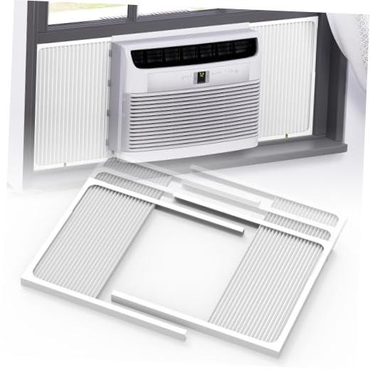 Window Air Conditioner Side Panels with Adjustable Frame, 1 Count (Pack of 2)