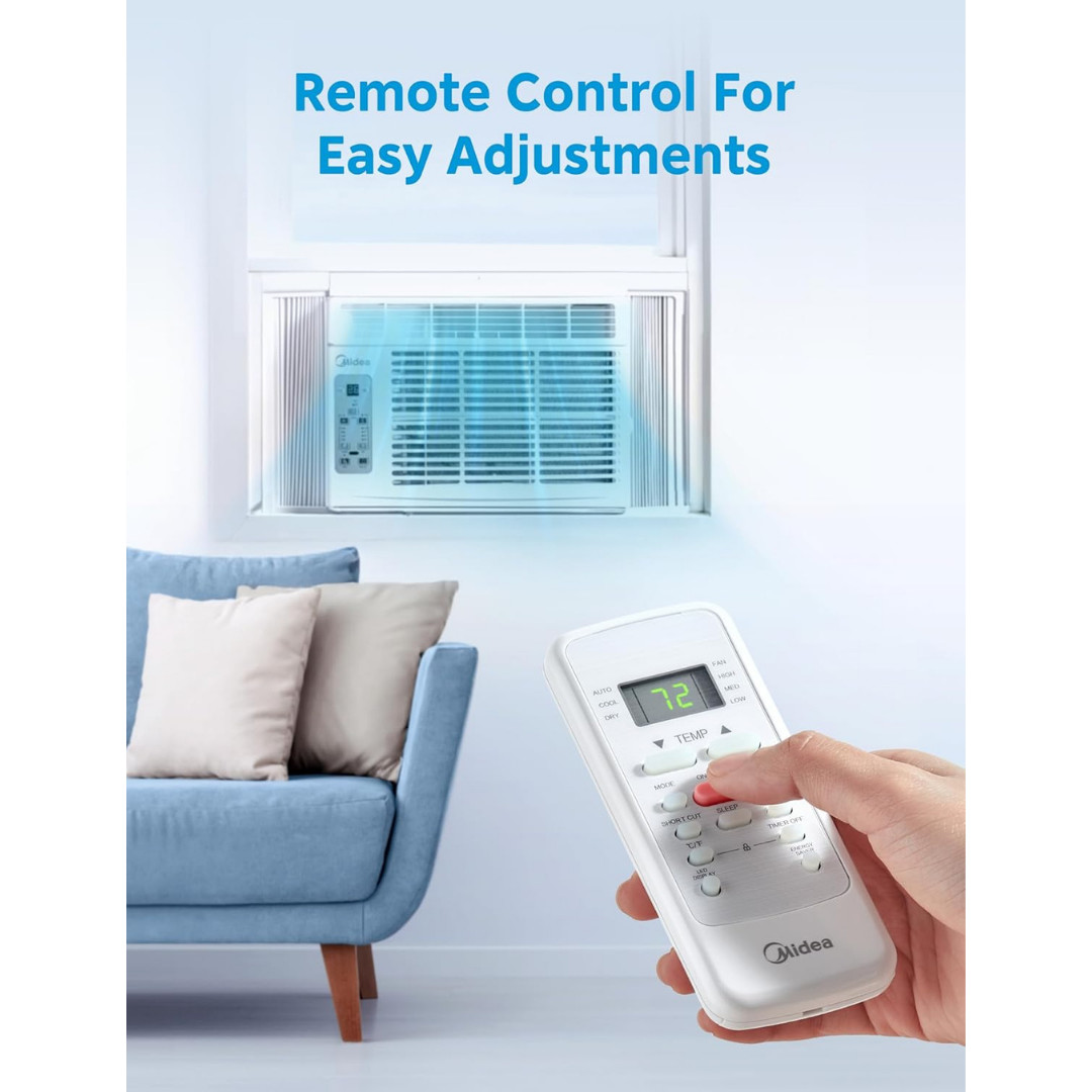 Midea 5,000 BTU Window Air Conditioner, Cools up to 150 Sq. Ft. with Easy-to-Use