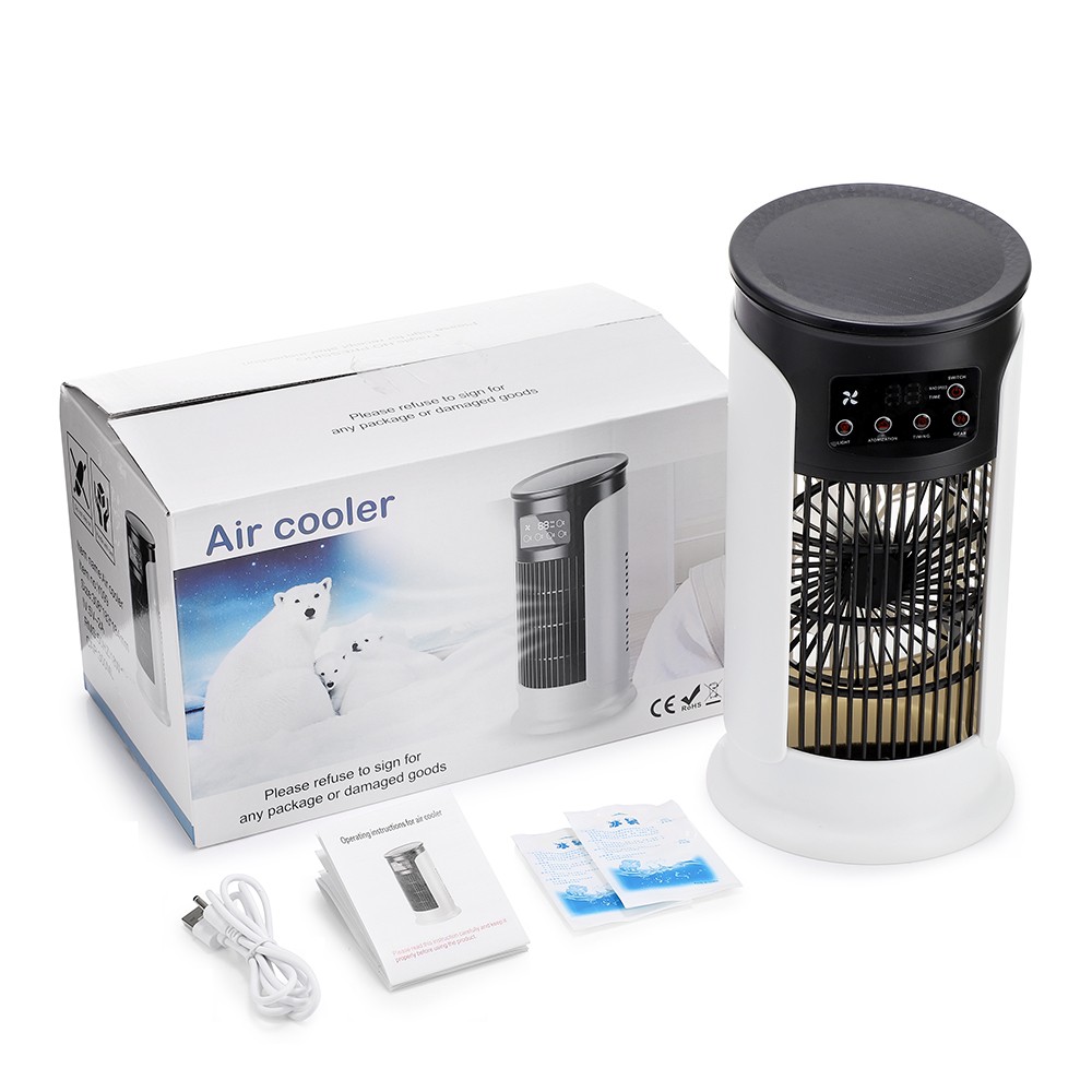 6-Speeds Portable Air Cooler Fan 300ML Water Tank Ice Cold Cooling Conditioner