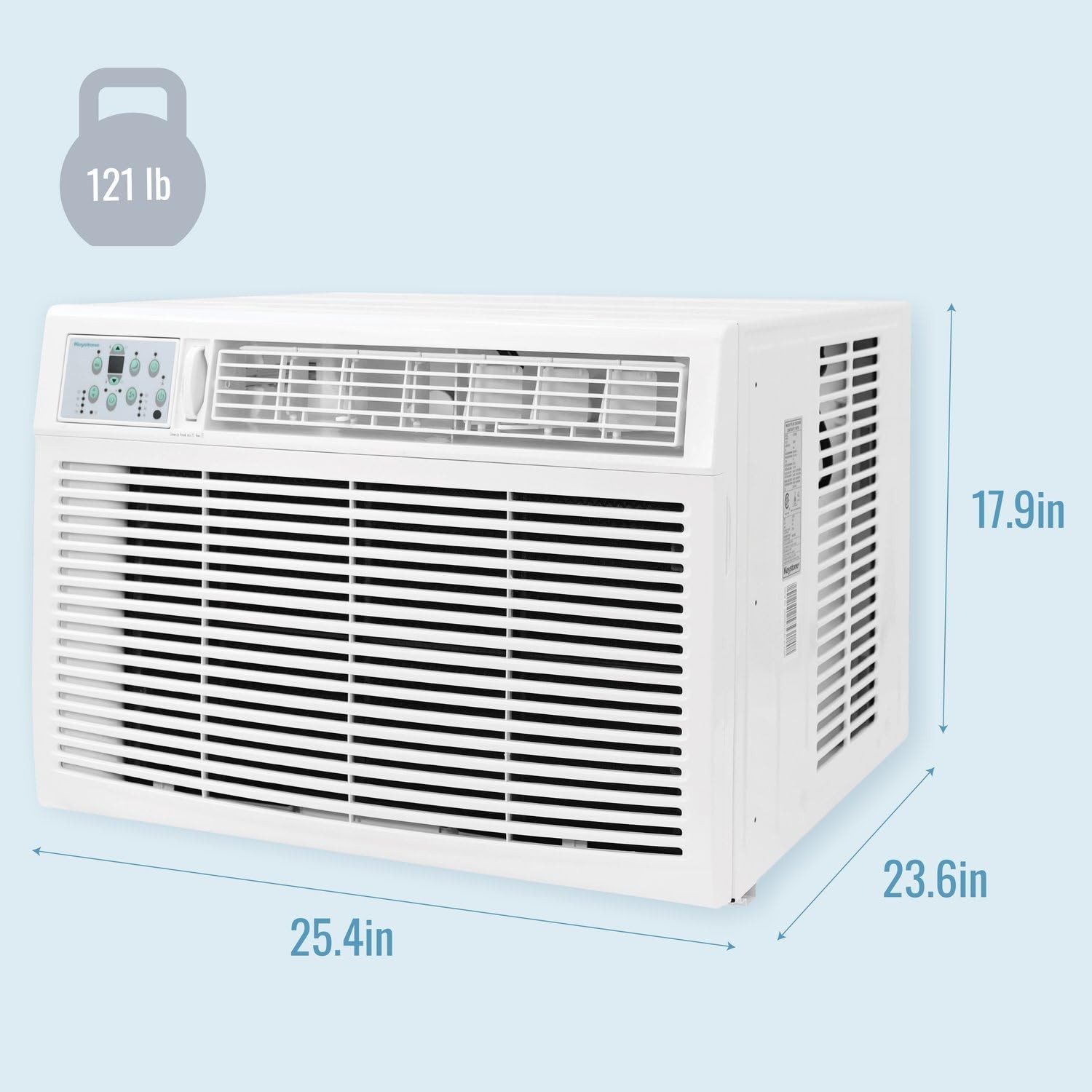 Keystone 23,200 BTU Window Air Conditioner with 16,000 BTU Supplemental Heat …