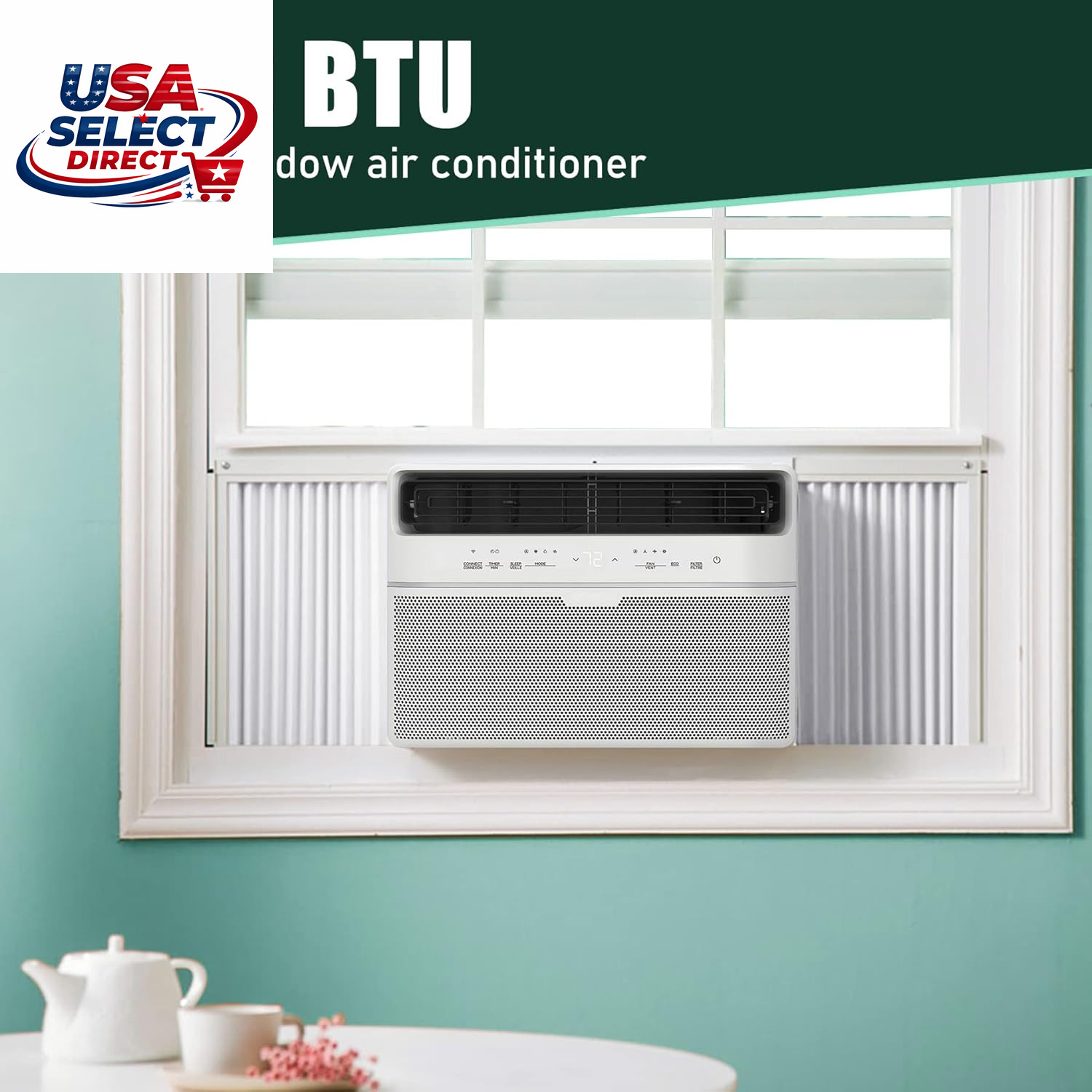 Adjustable Insulation AC Side Panels for 8000 BTU Window Unit