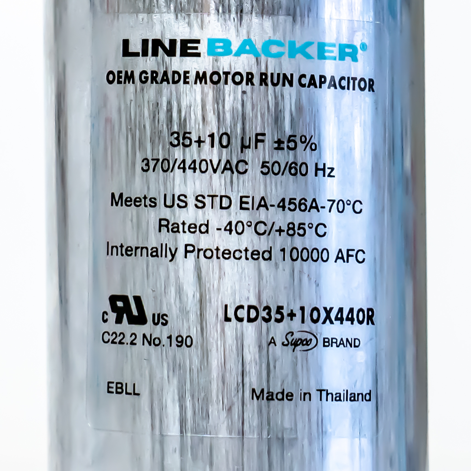 Supco Capacitor Round Dual Run 35 + 10 uf mfd 370/440 Volts for HVAC Motors